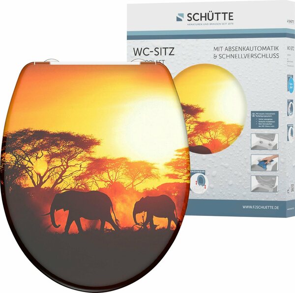 Bild 1 von Schütte WC-Sitz Africa, Duroplast, mit Absenkautomatik und Schnellverschluss