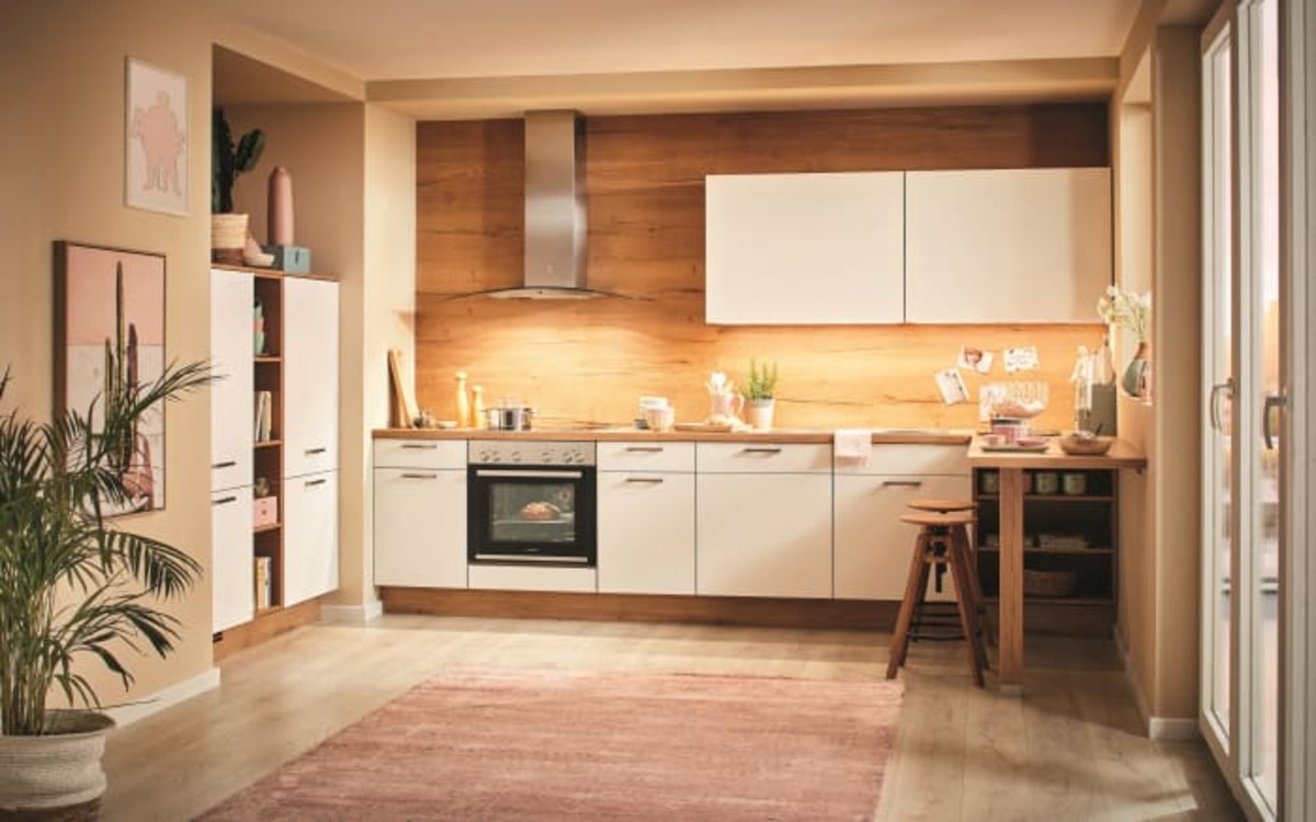 Bild 1 von Puris - Einbauküche Speed, alpinweiß, inkl. Elektrogeräte