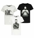 Bild 1 von SUBLEVEL Herren veganes Baumwoll-T-Shirt mit verschiedenen Frontprints H12022Z22429B Weiß, Schwarz oder Grau