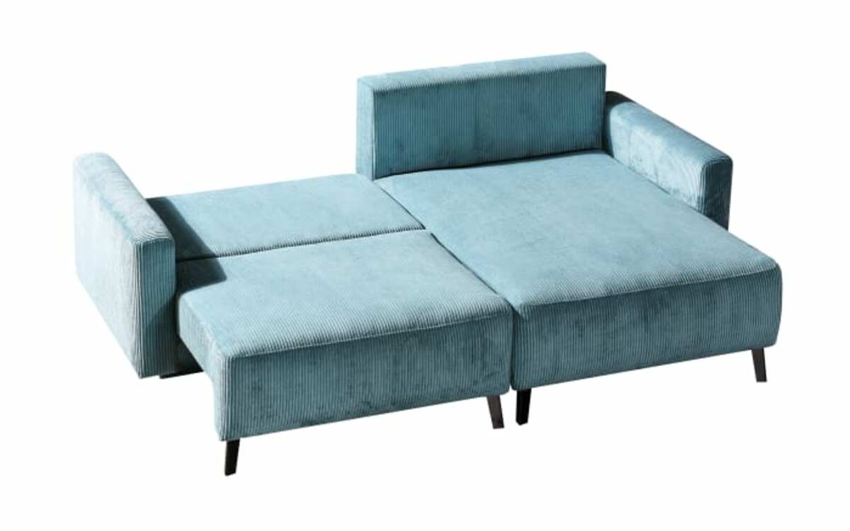 Bild 3 von Restyl - Querschläfer Hagen mit Ottomane, Cord, petrol, Liegefläche ca. 140 x 200 cm