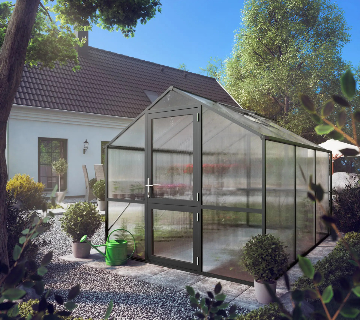 Bild 1 von KGT Gewächshaus Rose III 3,23 x 2,33 x 2,15 m, anthrazit-grau