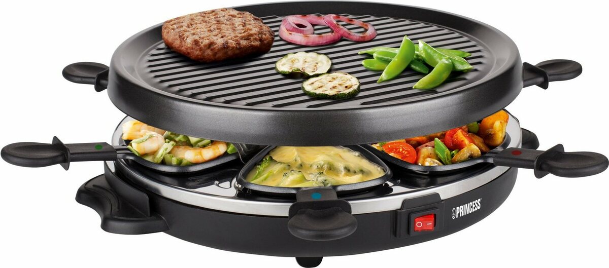 Bild 1 von PRINCESS Raclette 6 Grill Party - 162725, 6 Raclettepfännchen, 800 W