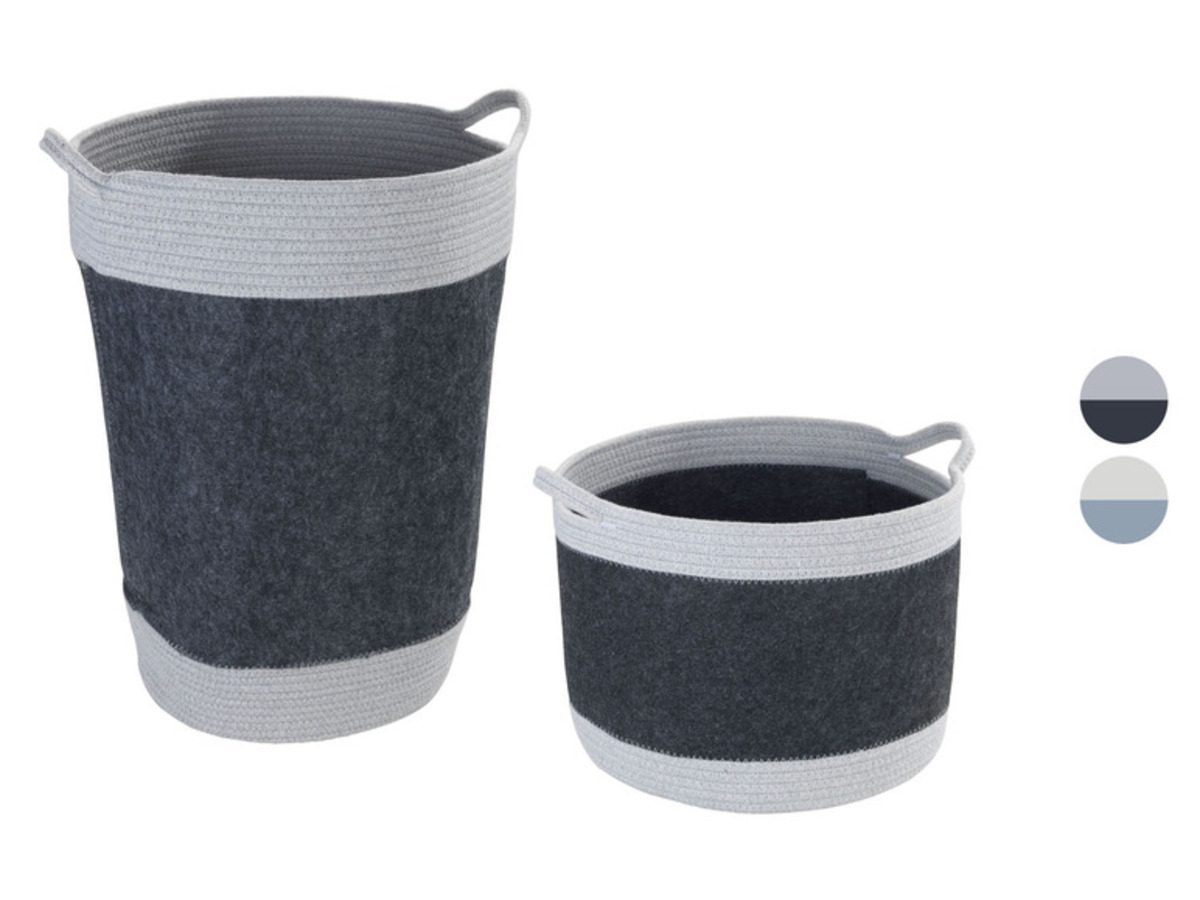 Bild 1 von Wenko Filz Aufbewahrungskorb »Bea«, Holzfälleroptik