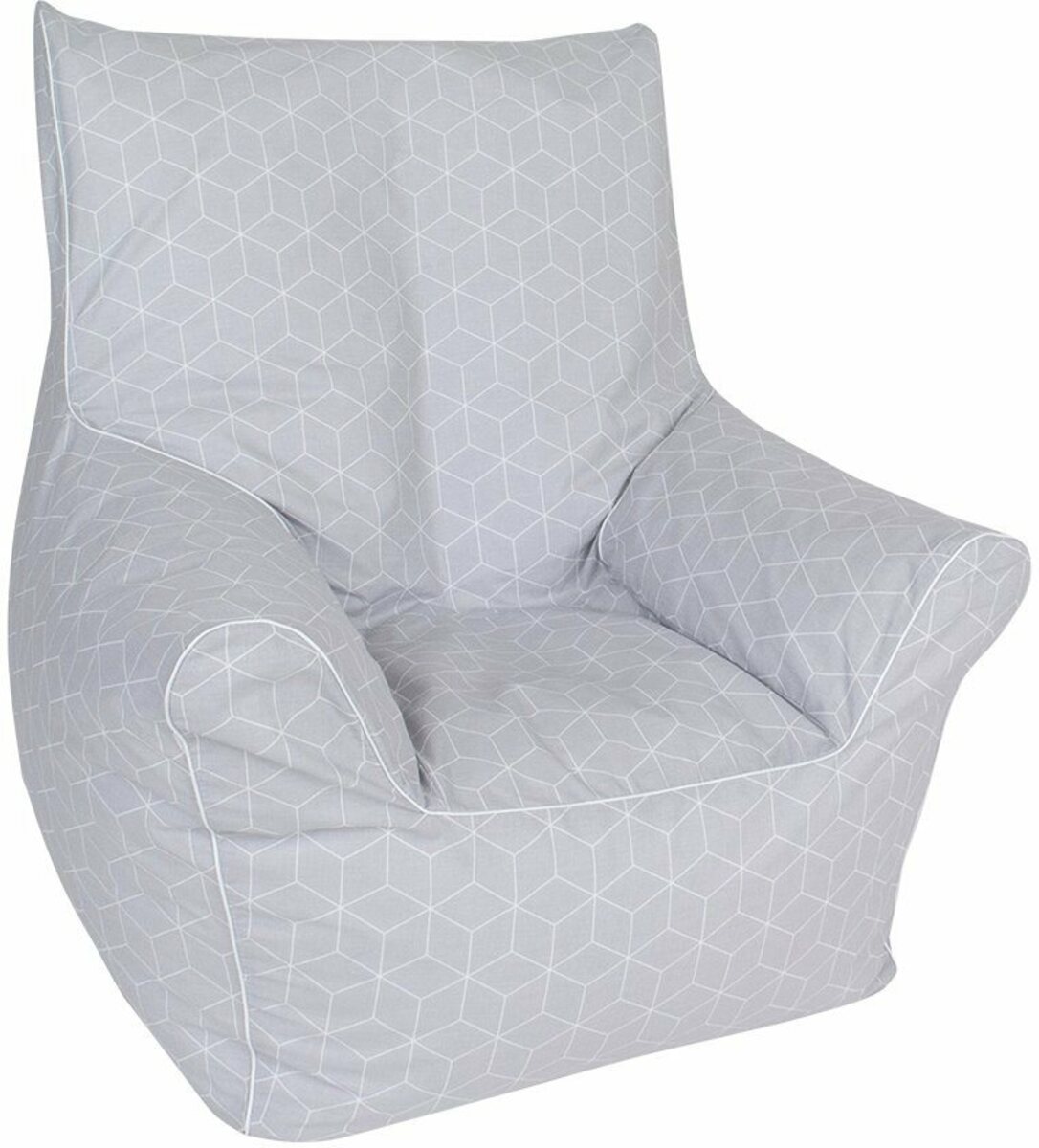 Bild 1 von Knorrtoys® Sitzsack Junior, Geo Cube Grey, für Kinder, Made in Europe