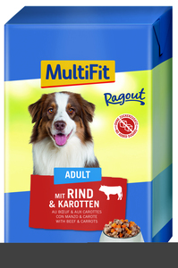 MultiFit Adult in Ragout 12 x 475 g Rind und Karotten