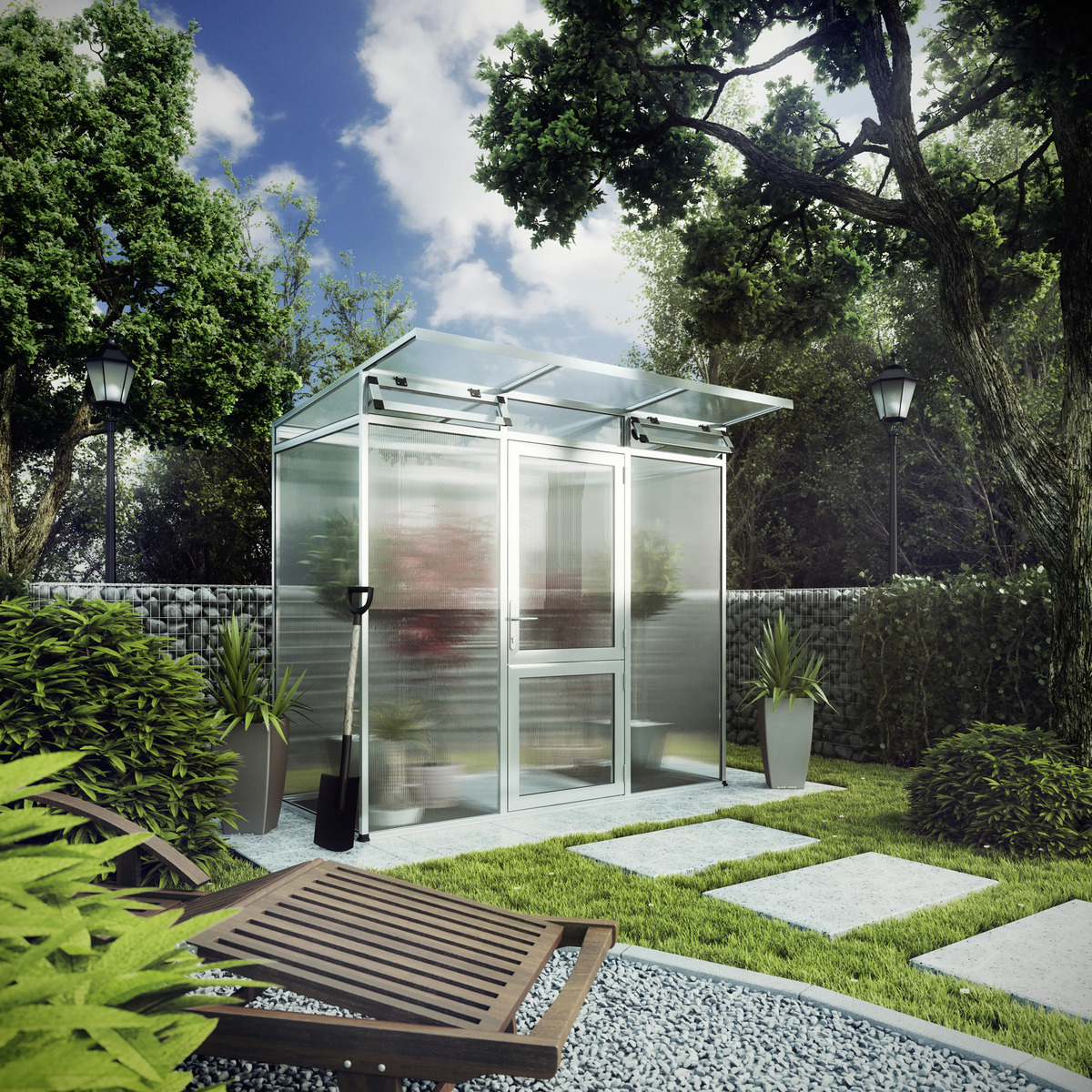 Bild 1 von KGT Gewächshaus Linea I 1,10 x 2,33 m, pressblank