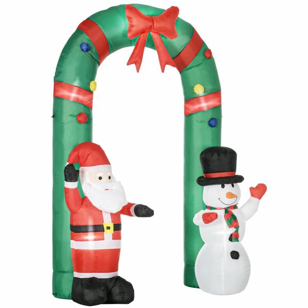 HOMCOM Weihnachten Aufblasbarer Schneemann 100 Cm X 80 Cm X 182 Cm Kaufen