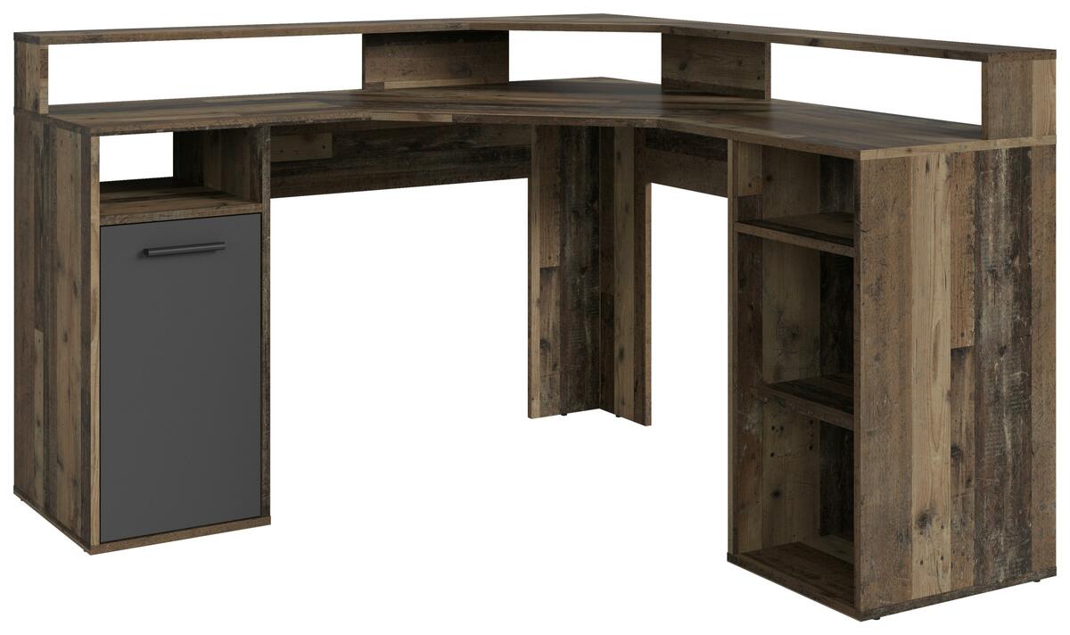 Bild 1 von Eckschreibtisch ''Fox'', Anthrazit/Alteiche