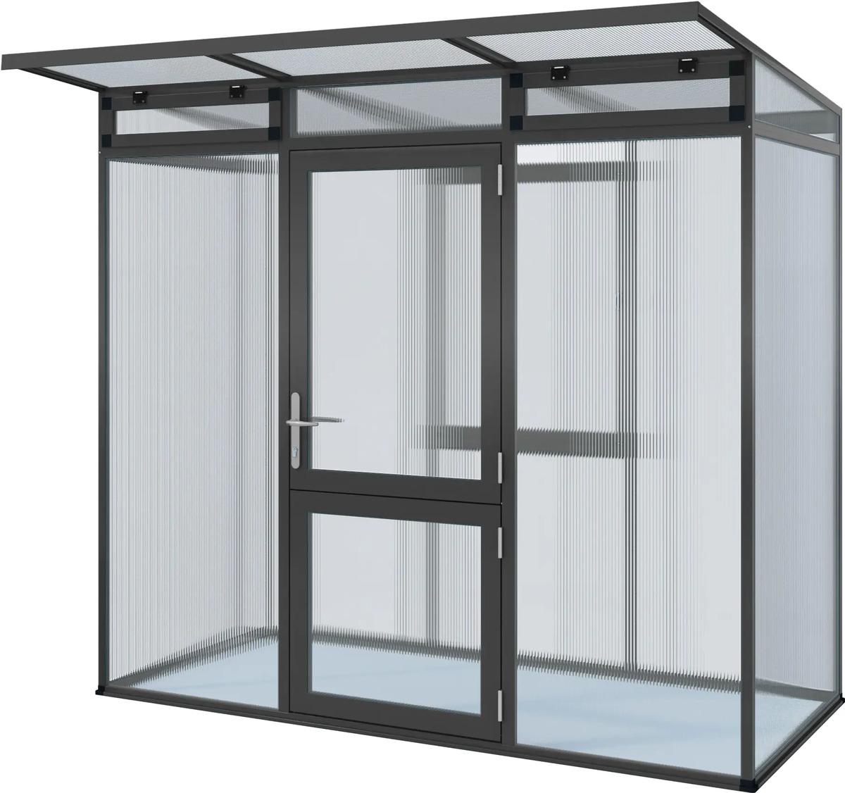 Bild 1 von KGT Gewächshaus Linea I 1,10 x 2,33 x 2,15 m, anthrazit-grau