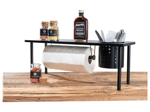 Bild 2 von Wenko Küchenregal »Blanco«, mit Utensilienhalter, schwarz