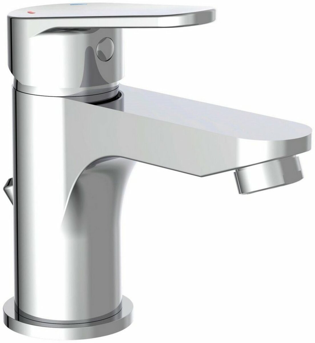 Bild 1 von Schütte Waschtischarmatur Futura Wasserhahn Bad mit Zugstange, DVGW zertifiziert. Chrom