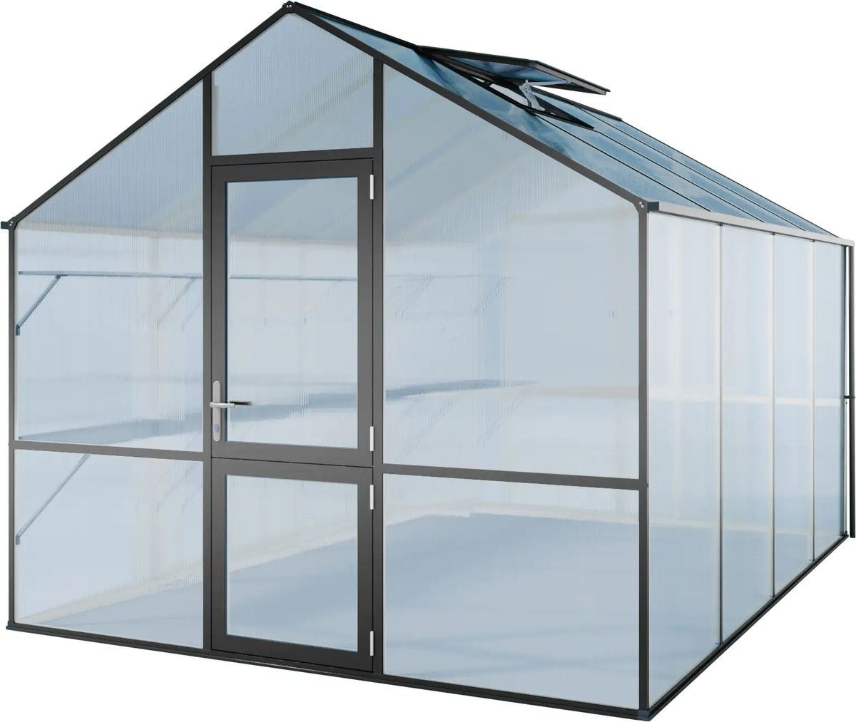 Bild 1 von KGT Gewächshaus Lilie IV 4,29 x 2,97 x 2,68 m, anthrazit-grau