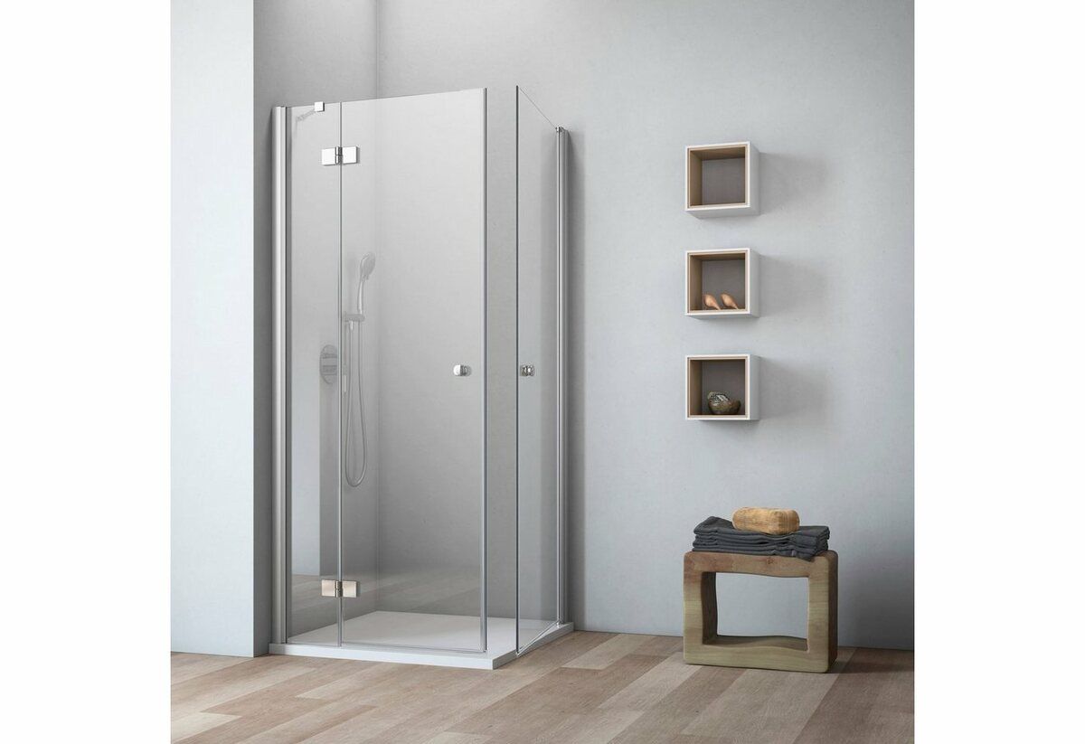 Bild 1 von maw by GEO Eckdusche A-E310, BxT: 80x80 cm, Einscheibensicherheitsglas, ebenerdiger Einbau möglich