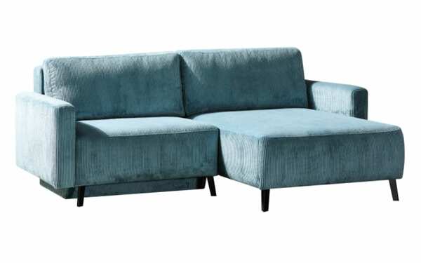 Bild 2 von Restyl - Querschläfer Hagen mit Ottomane, Cord, petrol, Liegefläche ca. 140 x 200 cm