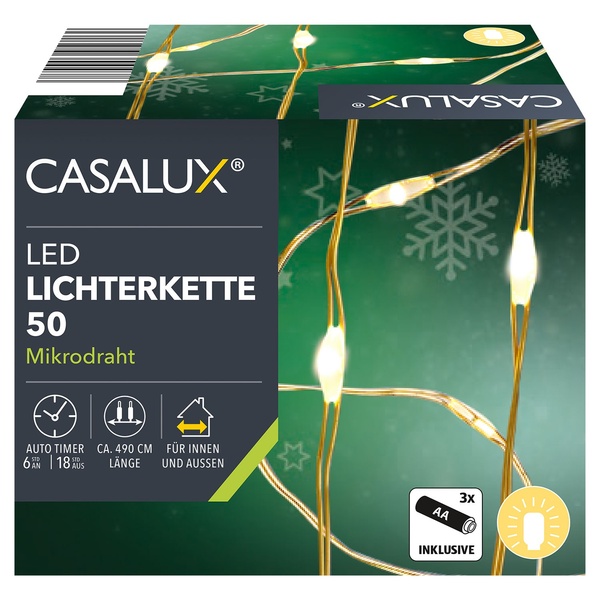 CASALUX LEDLichterkette, 50 LEDs von ALDI SÜD ansehen!