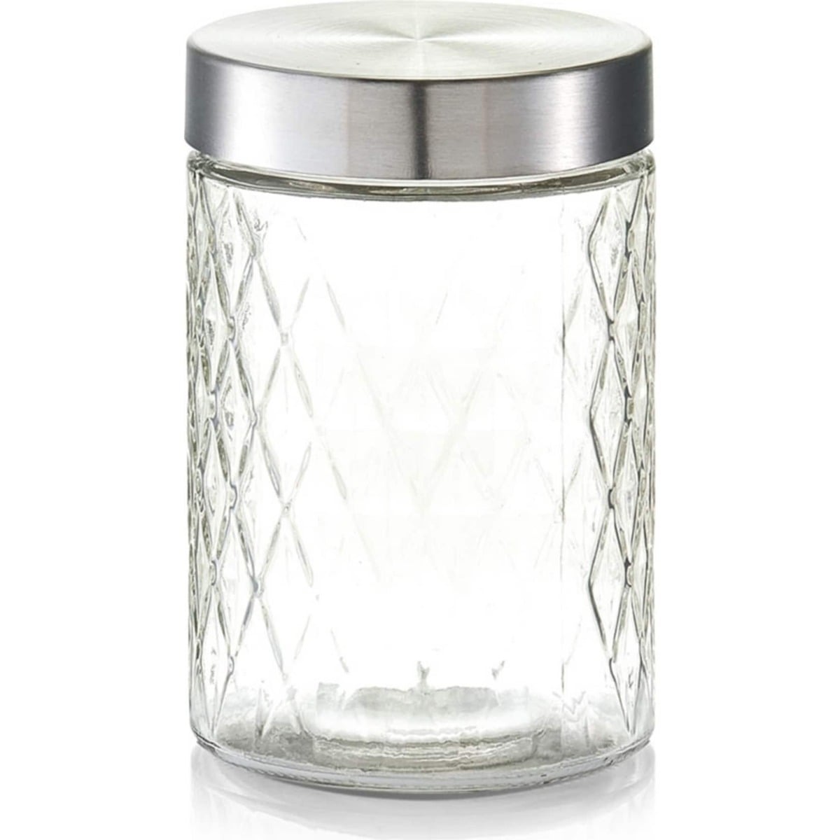 Bild 1 von neuetischkultur Vorratsglas mit Metalldeckel Rautenmuster