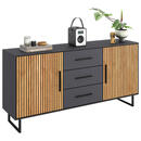 Bild 1 von Carryhome SIDEBOARD Anthrazit, Schwarz, Eiche