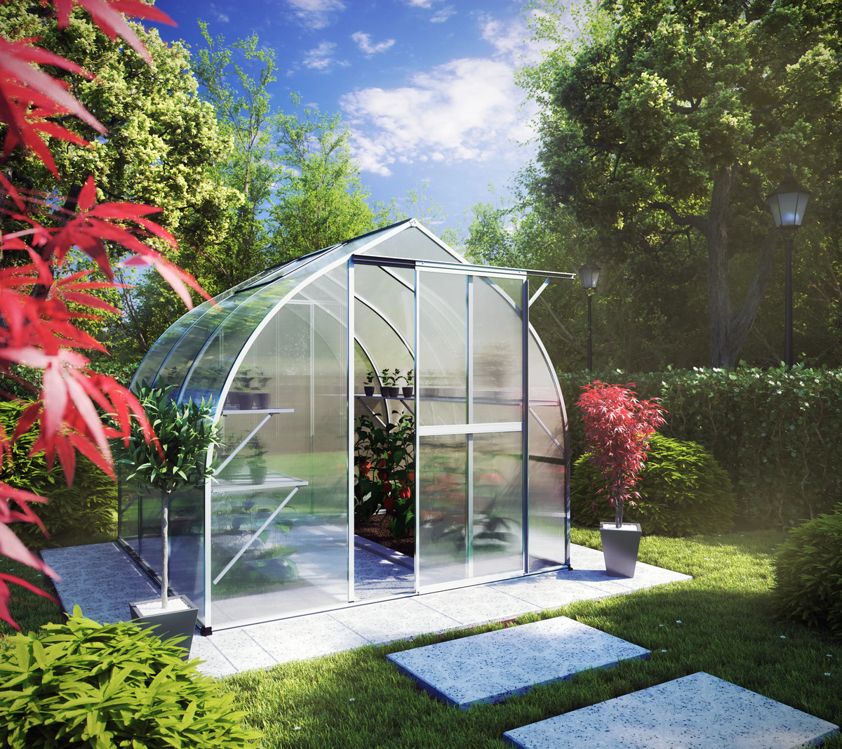 Bild 1 von KGT Gewächshaus Rhodo III 2,27 x 2,27 m, pressblank