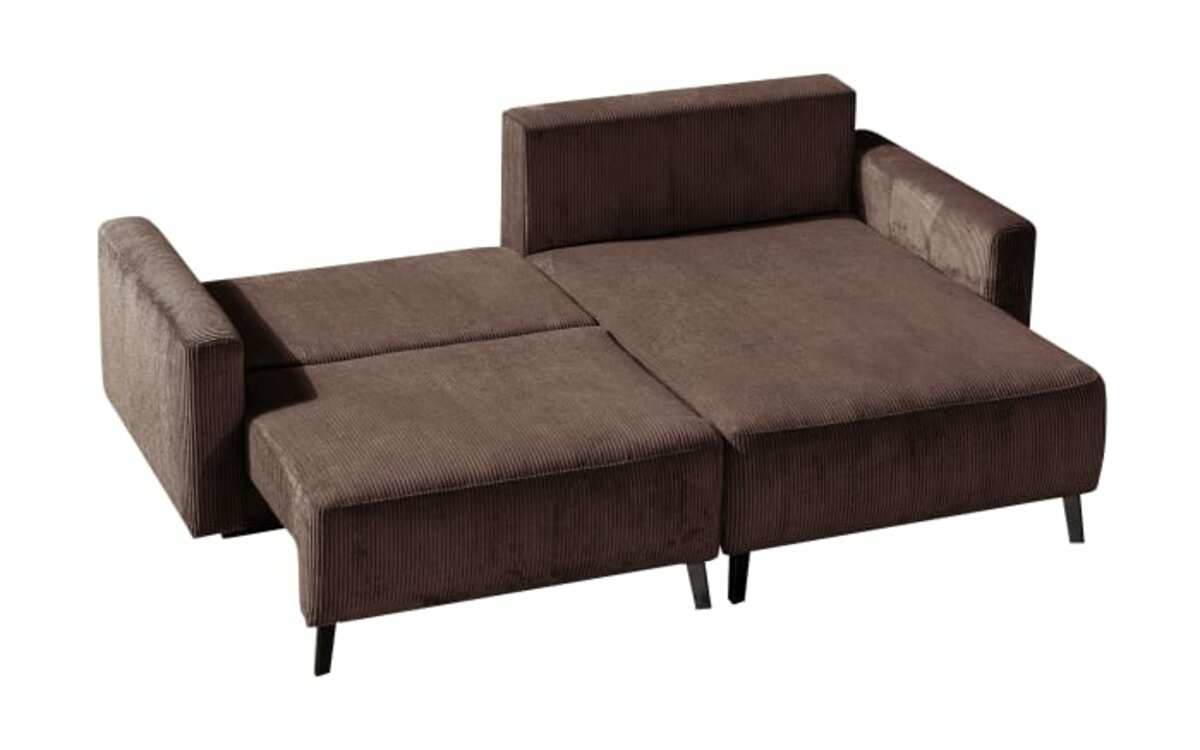 Bild 3 von Restyl - Querschläfer Hagen mit Ottomane, Cord in braun, Liegefläche ca. 140 x 200 cm