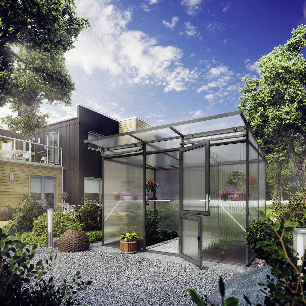 Bild 1 von KGT Gewächshaus Linea II 2,04 x 2,97 m, anthrazit-grau