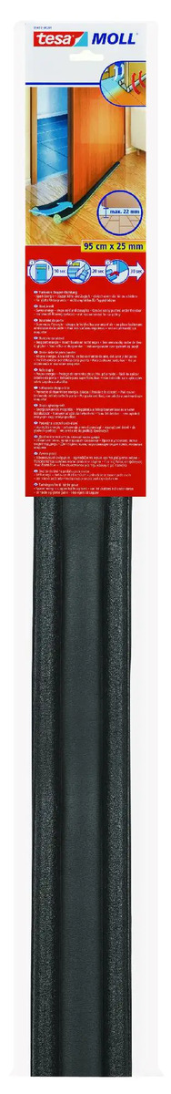 Bild 1 von tesa Türbodendoppeldichtung grau, 95 cm x 25 mm