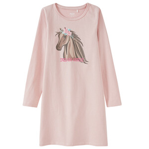 Mädchen Nachthemd mit Pferde-Print