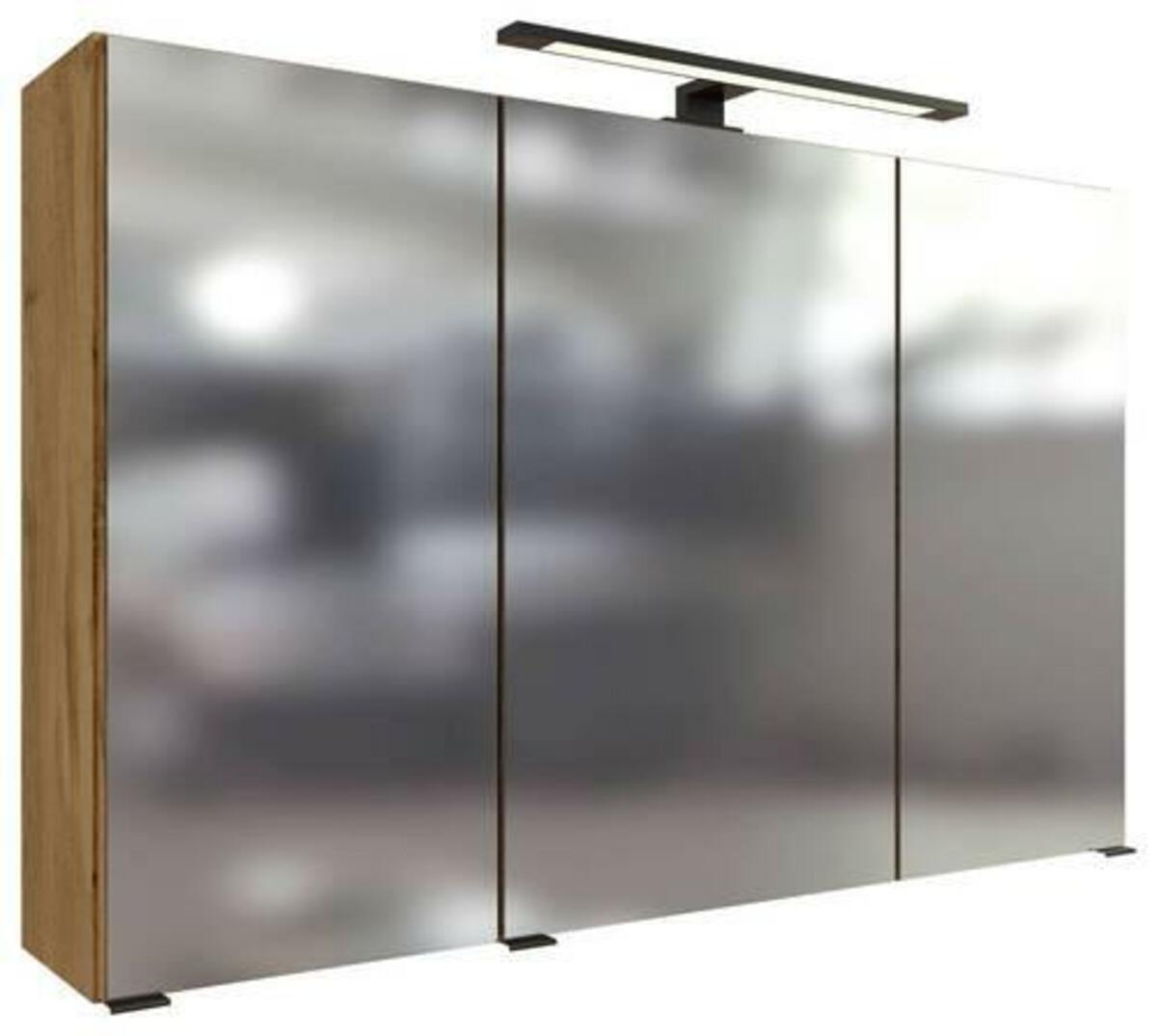 Bild 1 von Spiegelschrank Manchester LED 3 Türen 100x64x20 cm