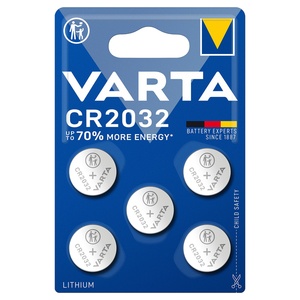 VARTA Lithium-Knopfzellen, 5er-Packung