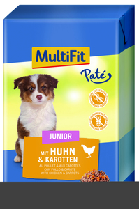 MultiFit in Paté Junior mit Huhn & Karotten 12 x 475 g
