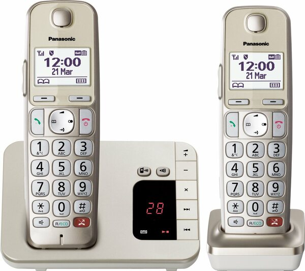 Bild 1 von Panasonic KX-TGE262GN DECT-Telefon (Mobilteile: 2)