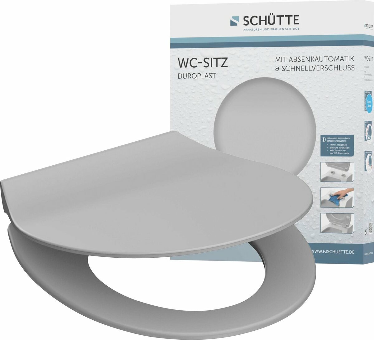 Bild 1 von Schütte WC-Sitz SLIM, Duroplast, Absenkautomatik, Schnellverschluss, besonders flache Form