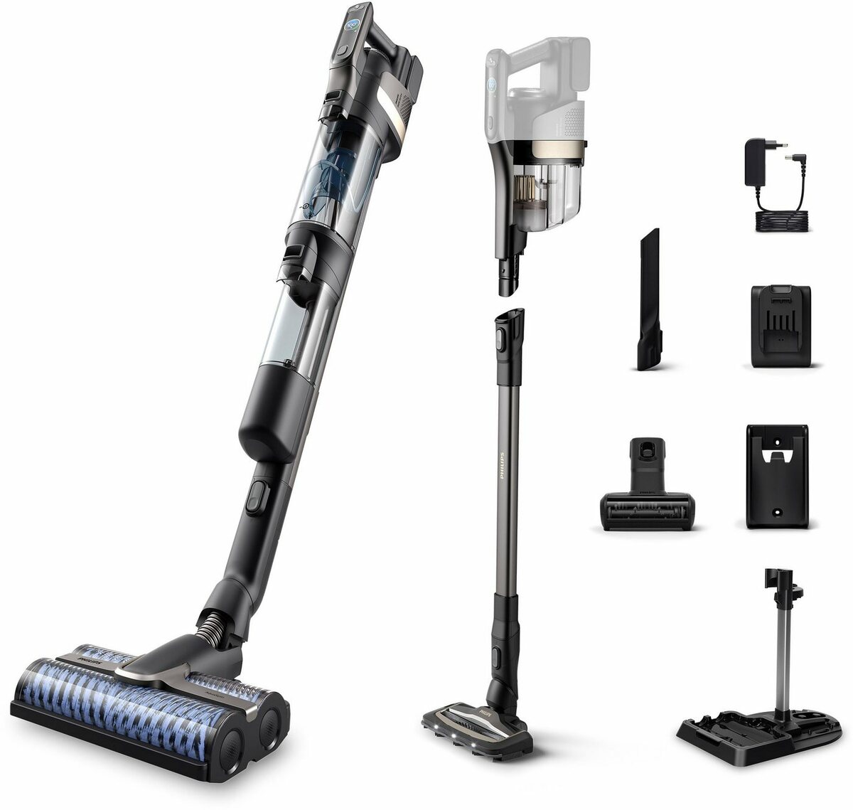Bild 1 von Philips Nass-Trocken-Akkusauger AquaTrio Cordless 9000 Series XW9383/01, 3-in-1 Saugen und Wischen in einem Zug