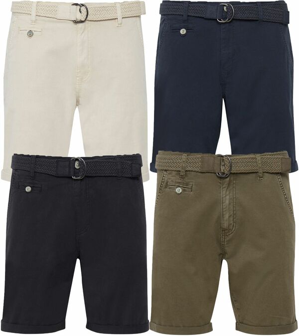 Indicode Uomini Kinnaird – Pantaloncini Cargo Chino Con Stretch, Comfort E Tasche