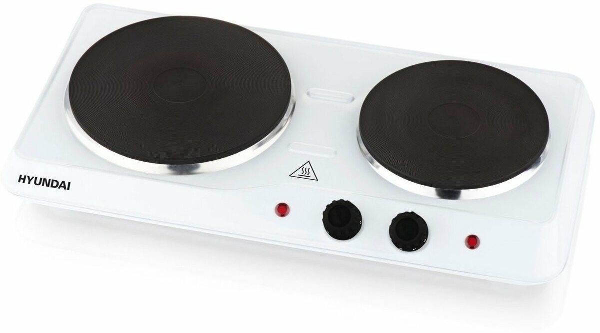 Bild 1 von Hyundai Doppelkochplatte EP310W, 2500W, 2 Gussplatten: Ø 18,5 cm/1500W, 15,5 cm /1000W, Thermosicherung