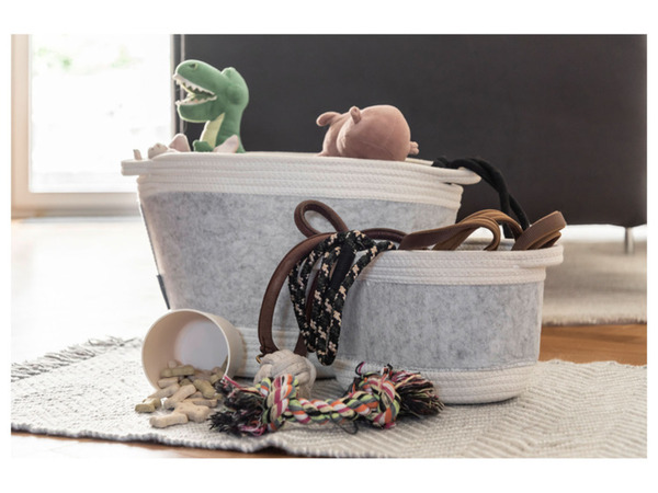 Bild 3 von Wenko Filz Aufbewahrungskorb »Bea«, Holzfälleroptik