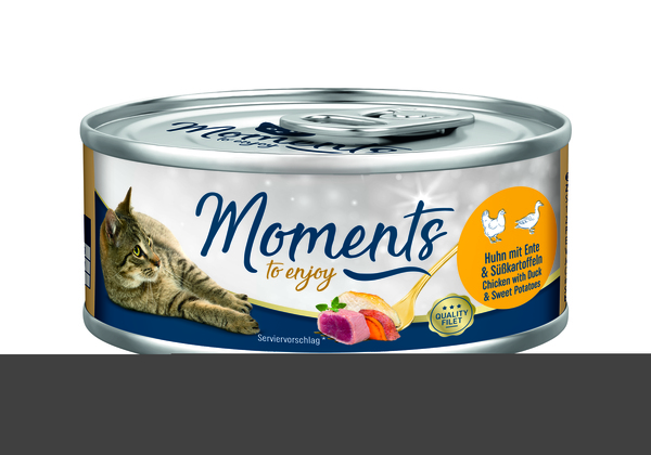 Bild 1 von MOMENTS Adult Huhn mit Ente & Süßkartoffeln 48x70 g