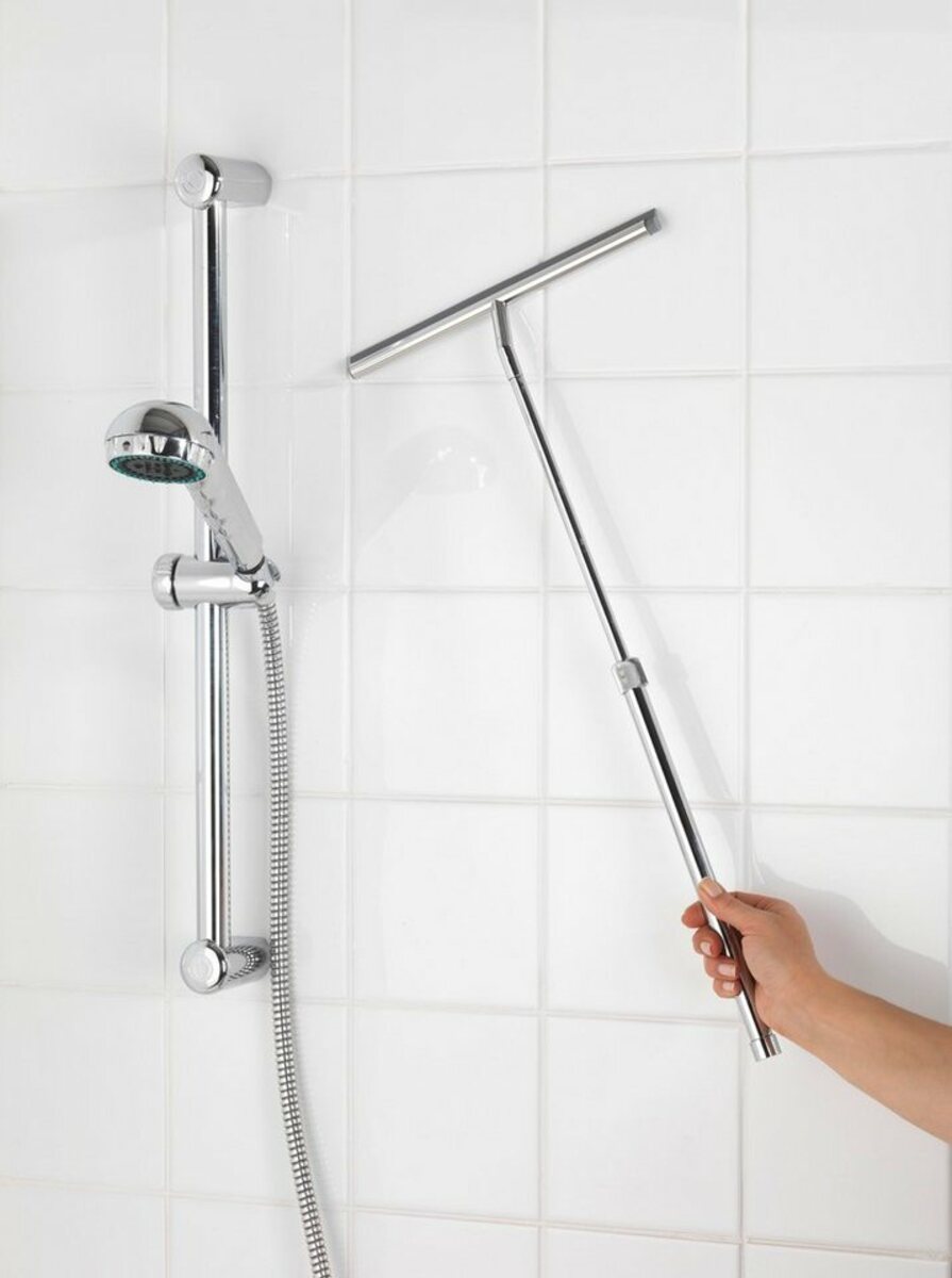 Bild 1 von WENKO Duschabzieher Teleskop, mit Teleskopgriff 37-59 cm, Edelstahl rostfrei