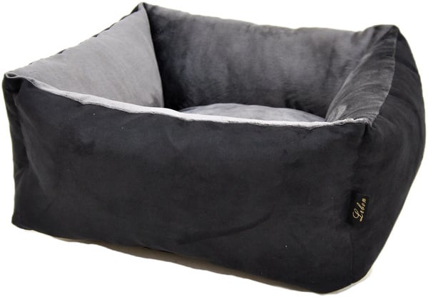 Bild 1 von Lebon Katzen- und Hundebett Amelie L 50 x B 50 x H 24 cm schwarz/grau