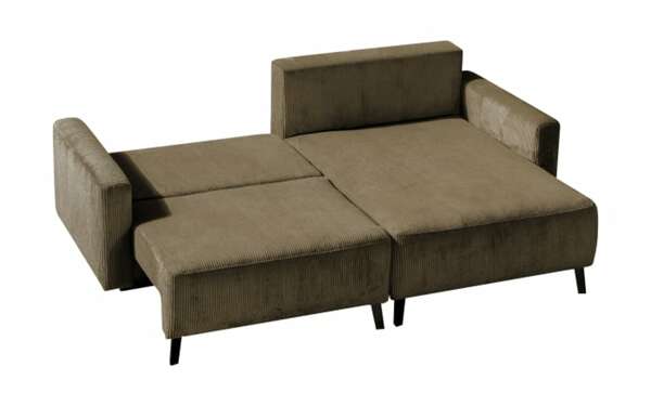 Bild 3 von Restyl - Querschläfer Hagen mit Ottomane, Cord in taupe, Liegefläche ca. 140 x 200 cm