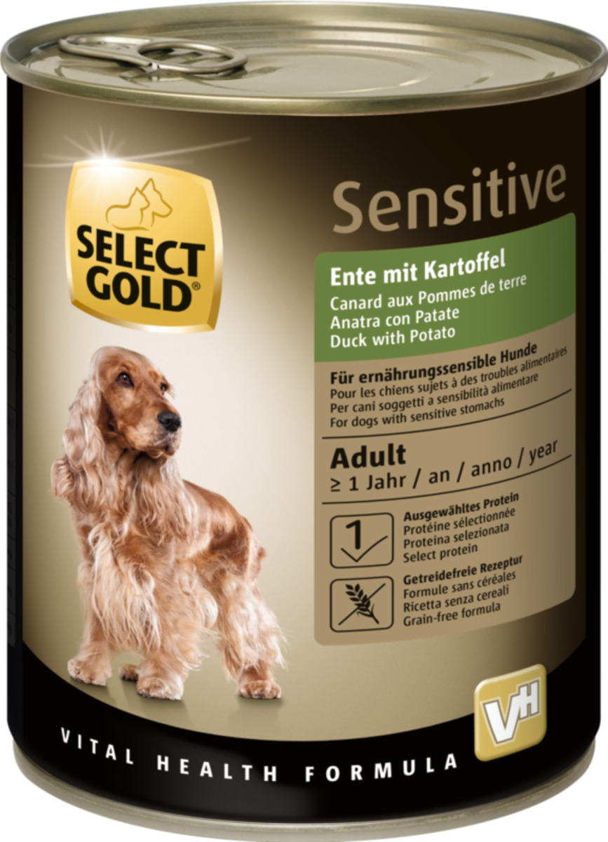 Bild 1 von SELECT GOLD Sensitive Adult Ente mit Kartoffel 12x800 g