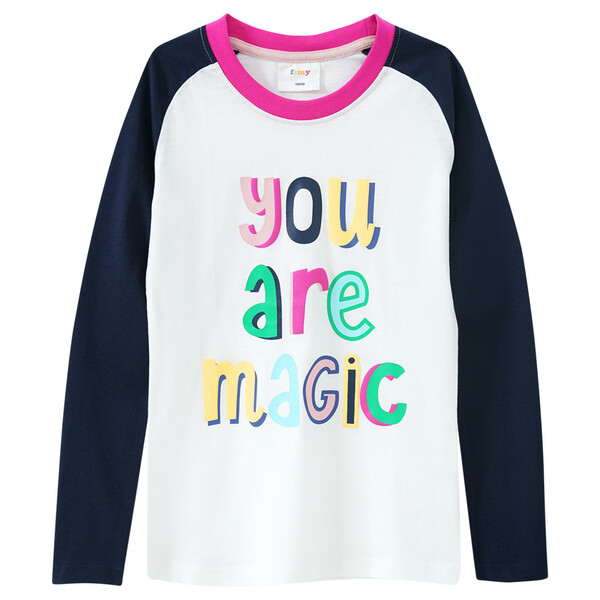 Bild 1 von Mädchen Langarmshirt mit Message-Print