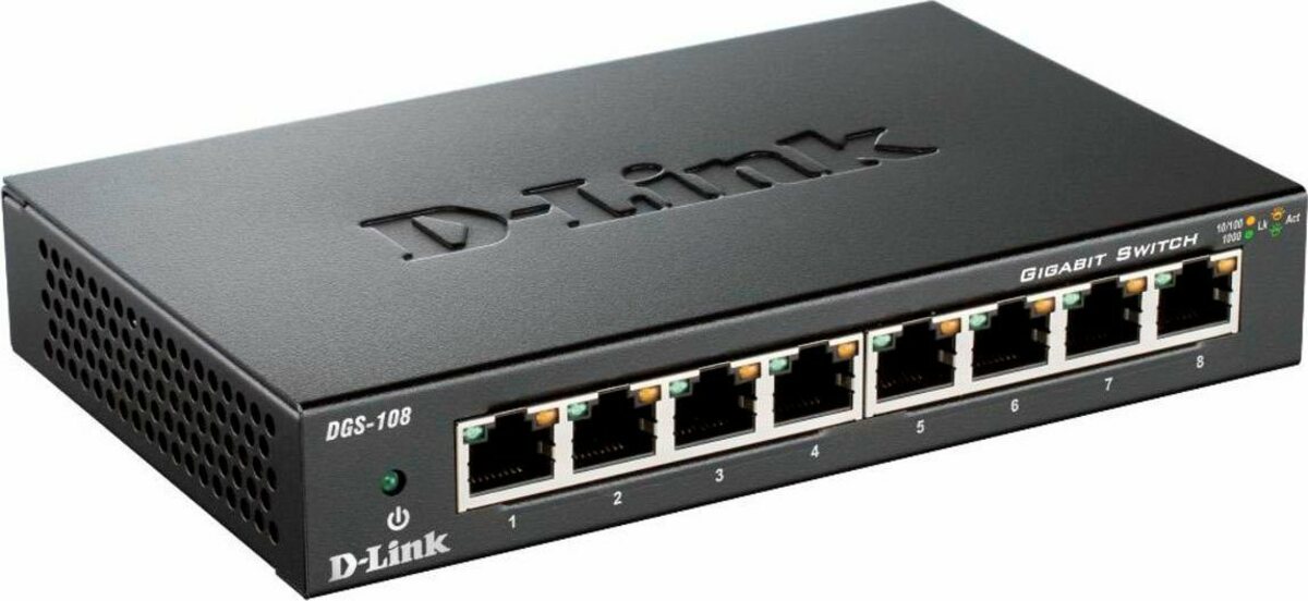 Bild 1 von D-Link DGS-108 8-Port Layer2 Gigabit Switch Netzwerk-Switch