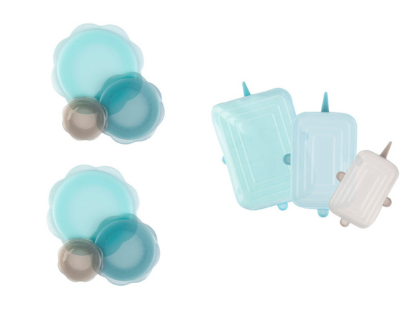 AKONE Silikondeckel Set - 6 Stück Dehnbare Lebensmitteldeckel