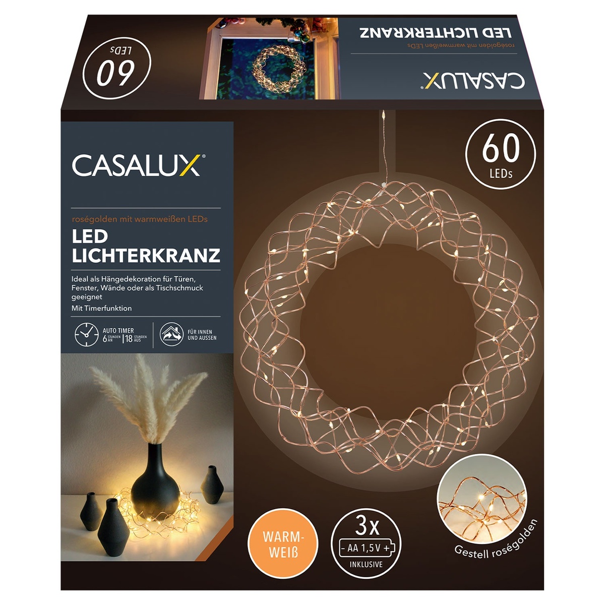 Bild 4 von CASALUX LED-Lichterkranz, 60 LEDs