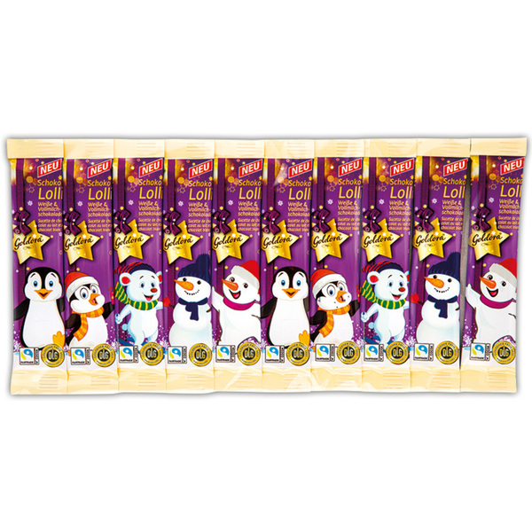 Bild 2 von Goldora Schoko Lolli Weihnachts-/ Schneemann