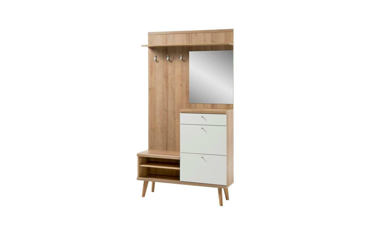 Bild 1 von Garderobe weiß Maße (cm): B: 110 H: 200 Flur- & Dielenmöbel
