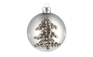 Weihnachtsbaumkugel silber Glas , Aluminium Maße (cm): H: 8  Ø: [8.0] Dekoration