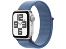 Bild 1 von APPLE Watch SE (2023) GPS 40 mm Smartwatch Aluminium Textil Carbon Neutral, 130-200 mm, Silber/Winterblau