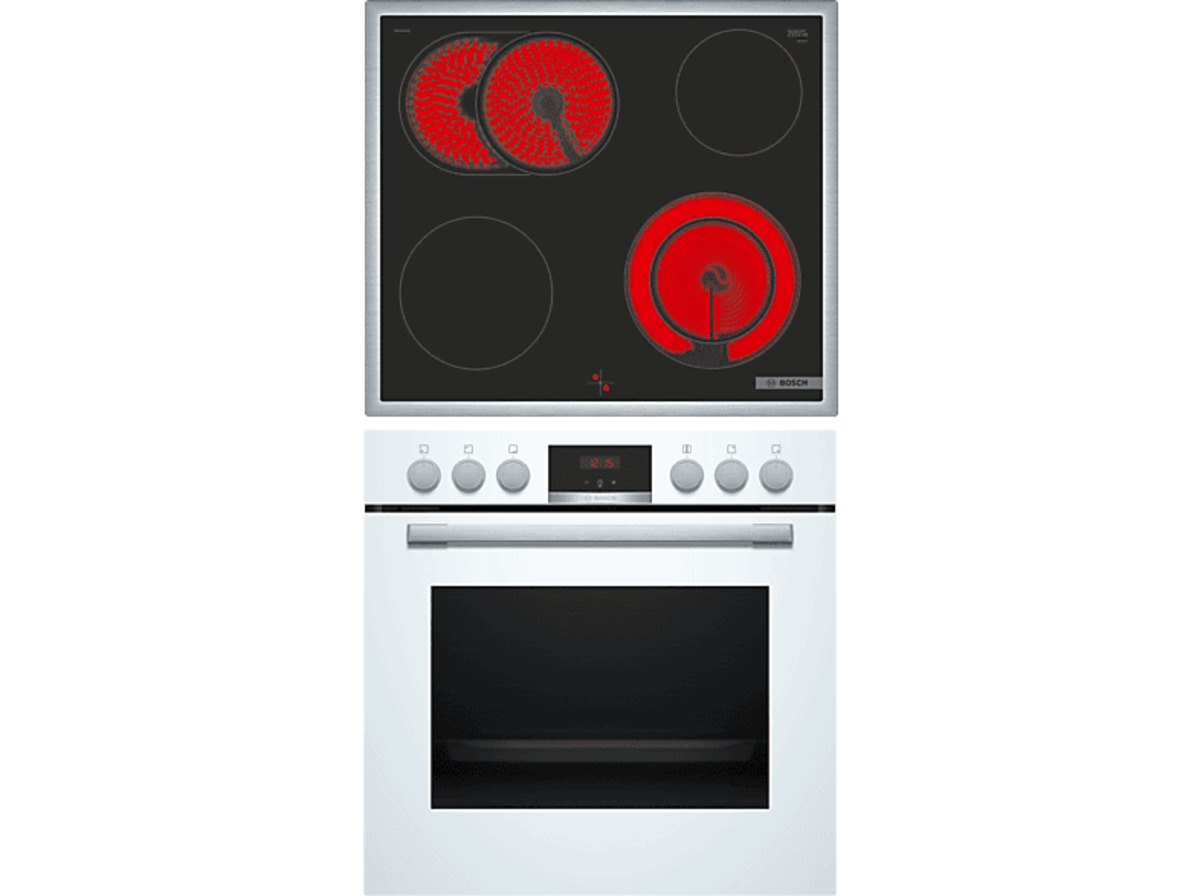 Bild 1 von BOSCH HND411LW62, Einbauherdset (Glaskeramikkochfeld, A, 71 Liter)