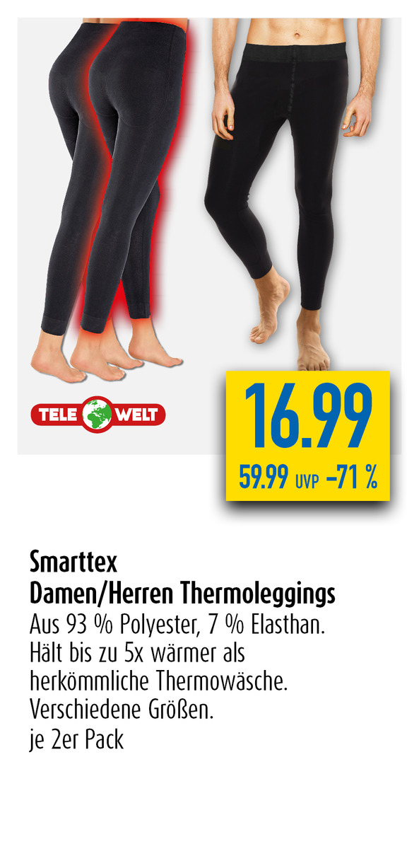Bild 1 von Smarttex Damen/Herren Thermoleggings
